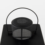 Mercana Gamfield 6.1L x 6.1W x 10.6H Small Black Metal and Glass Lantern