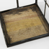 Mercana Gamfield 6.1L x 6.1W x 10.6H Small Black Metal and Glass Lantern