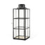 Mercana Gamfield 6.1L x 6.1W x 16.7H Large Black Metal and Glass Lantern