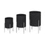 Mercana Claypoole (Set of 3) Black Plant Stands