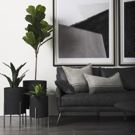 Mercana Claypoole (Set of 3) Black Plant Stands