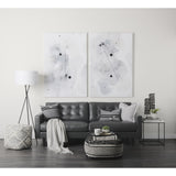Mercana Nathan II 18" x 20" Square Top White Marble and Black Metal End/Side Table