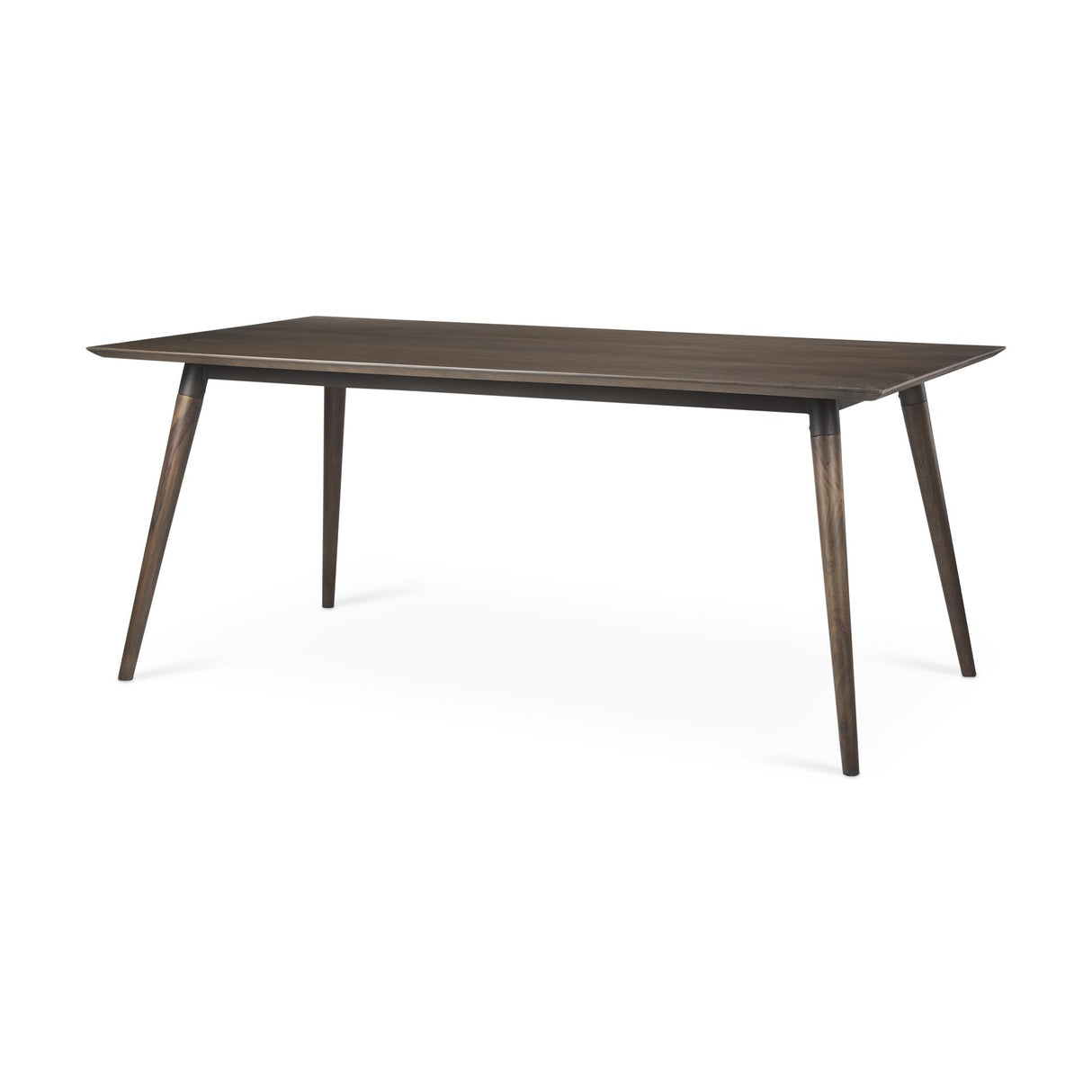Mercana Nicholas II 72x39 Brown Solid Wood Top Metal/Wood Leg Dining Table