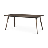 Mercana Nicholas II 72x39 Brown Solid Wood Top Metal/Wood Leg Dining Table