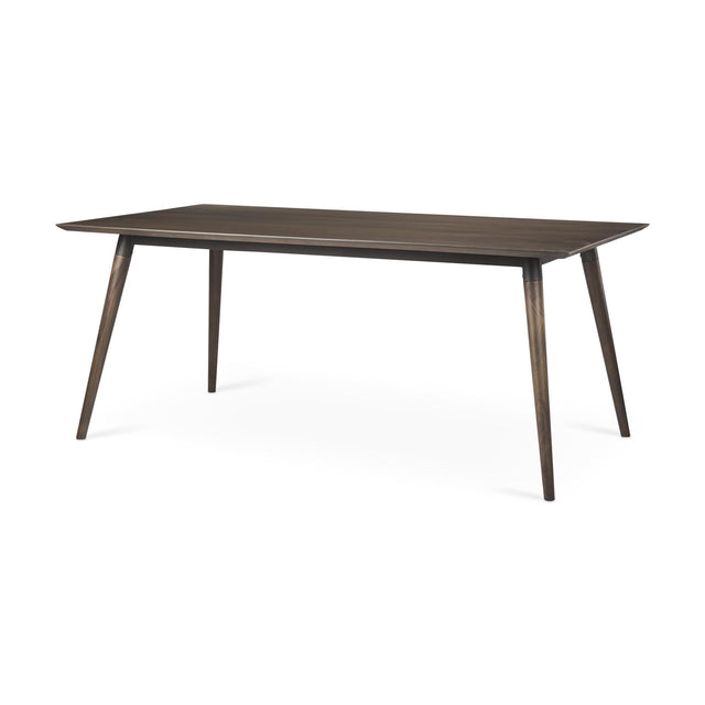 Mercana Nicholas II 72x39 Brown Solid Wood Top Metal/Wood Leg Dining Table