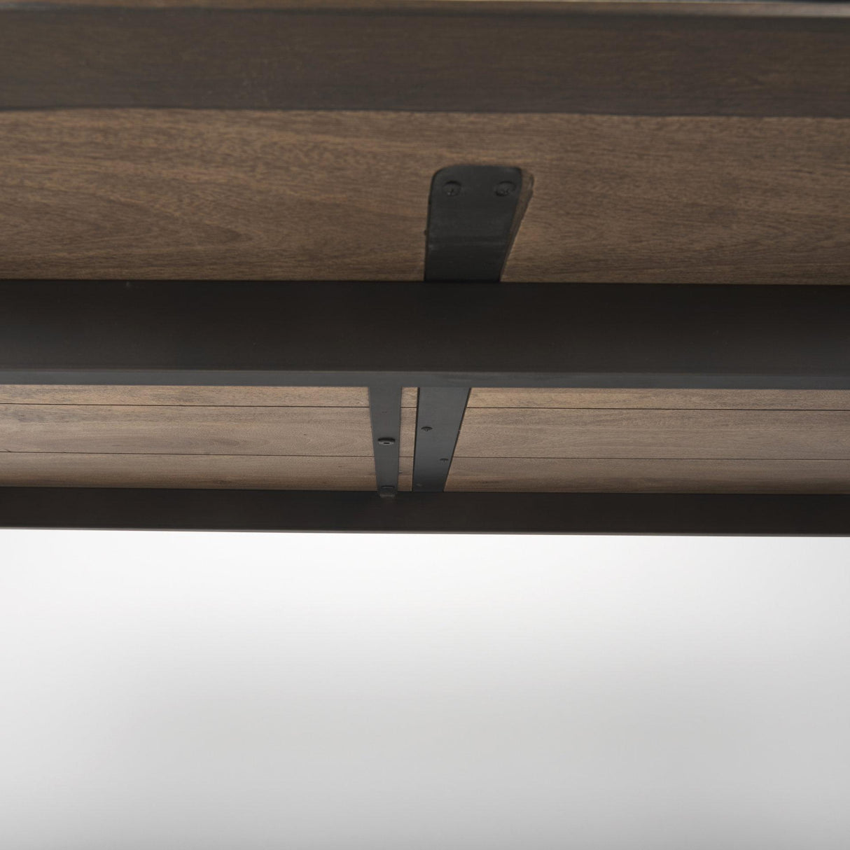 Mercana Nicholas II 72x39 Brown Solid Wood Top Metal/Wood Leg Dining Table
