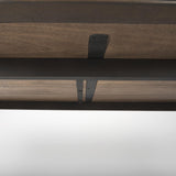 Mercana Nicholas II 72x39 Brown Solid Wood Top Metal/Wood Leg Dining Table