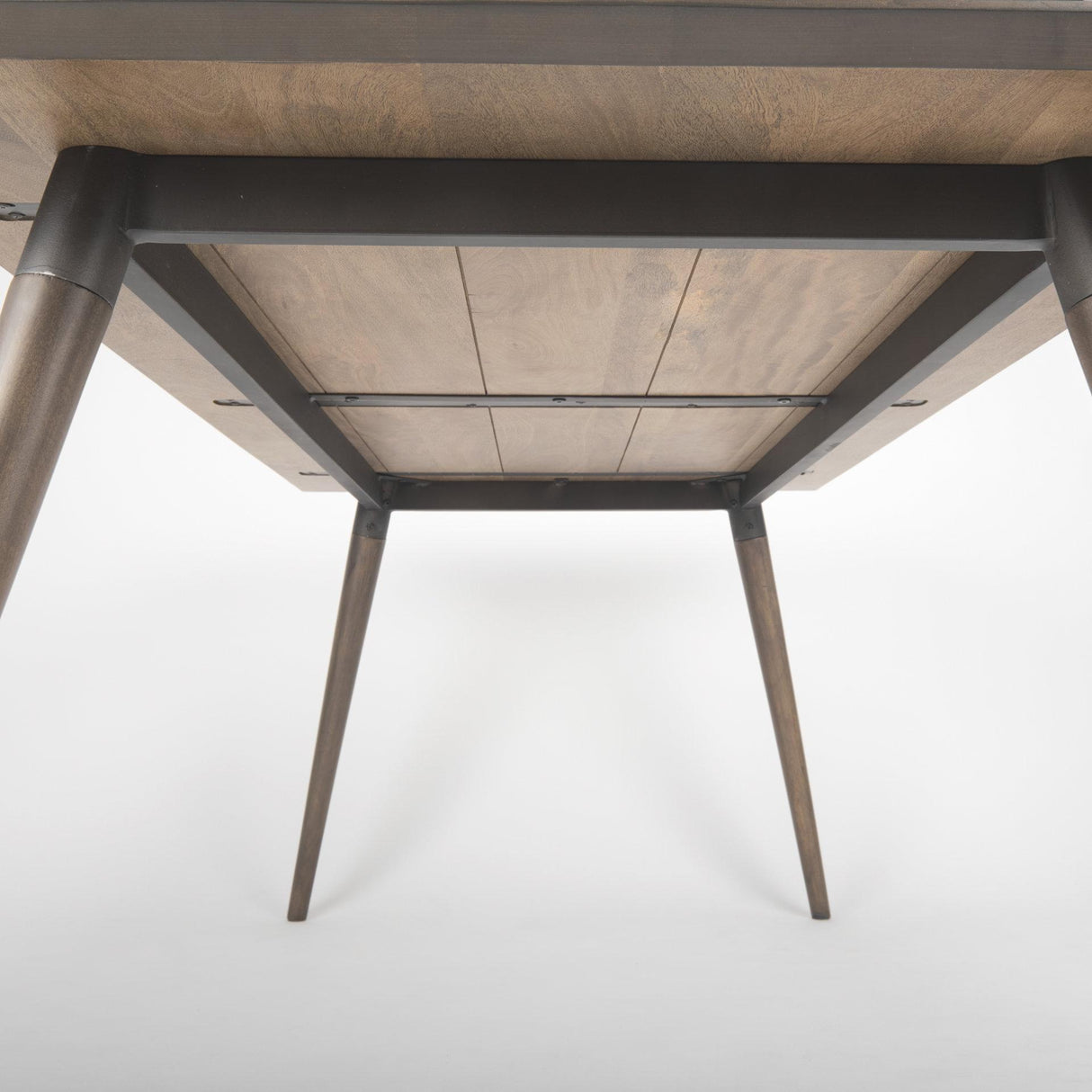 Mercana Nicholas II 72x39 Brown Solid Wood Top Metal/Wood Leg Dining Table