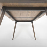 Mercana Nicholas II 72x39 Brown Solid Wood Top Metal/Wood Leg Dining Table