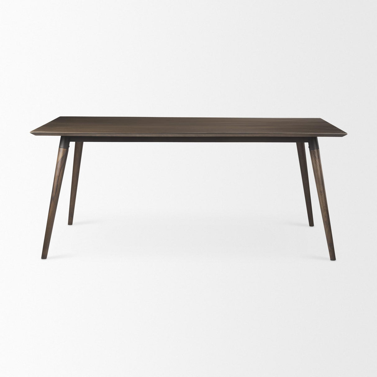 Mercana Nicholas II 72x39 Brown Solid Wood Top Metal/Wood Leg Dining Table
