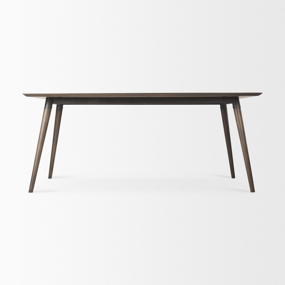 Mercana Nicholas II 72x39 Brown Solid Wood Top Metal/Wood Leg Dining Table