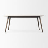 Mercana Nicholas II 72x39 Brown Solid Wood Top Metal/Wood Leg Dining Table