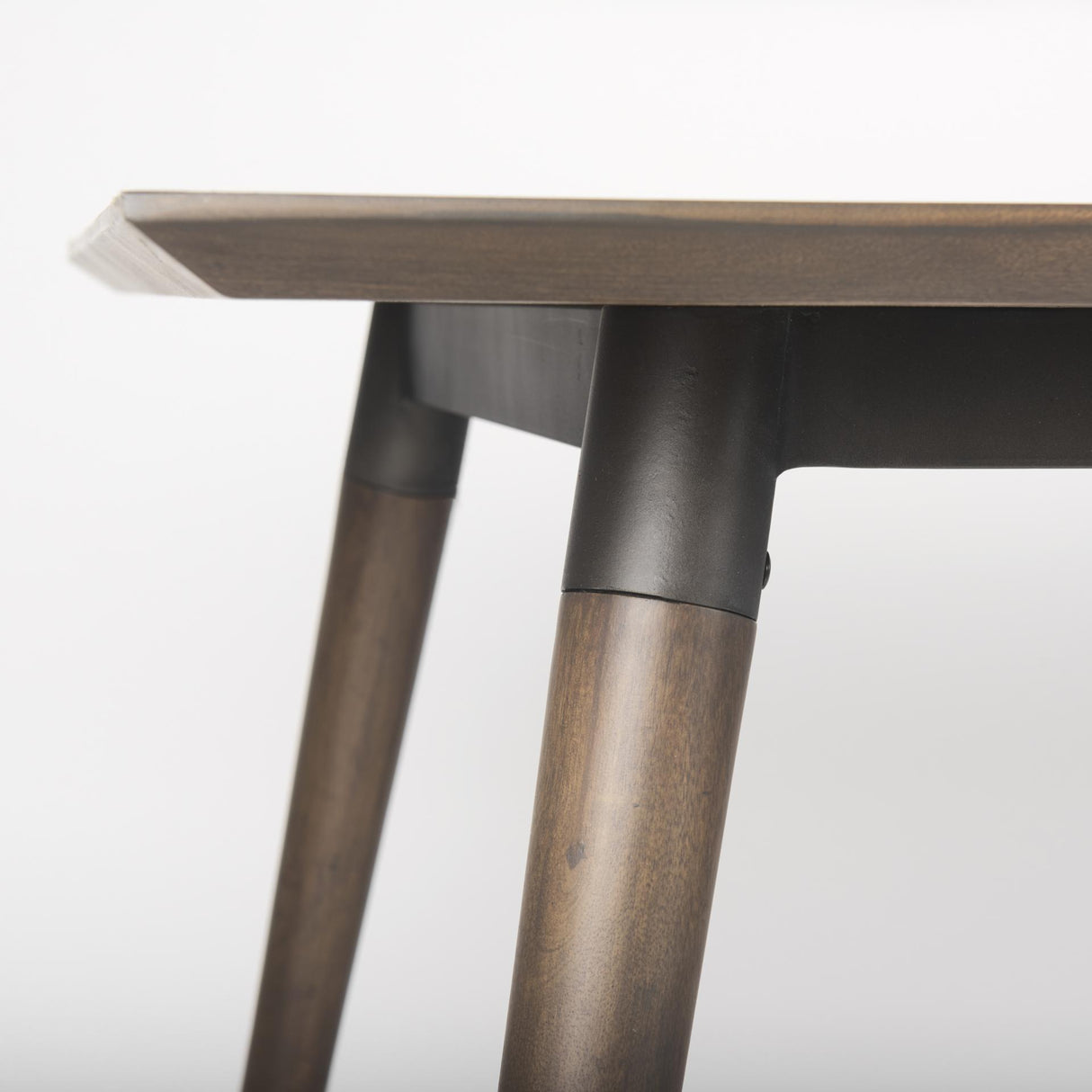 Mercana Nicholas II 72x39 Brown Solid Wood Top Metal/Wood Leg Dining Table