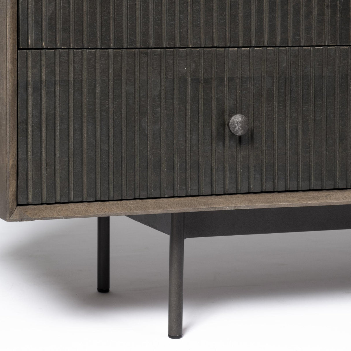 Mercana Grace 70Wx18.5Lx31.25H Two-Tone Brown Solid Wood 6 Drawer Sideboard