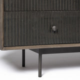 Mercana Grace 70Wx18.5Lx31.25H Two-Tone Brown Solid Wood 6 Drawer Sideboard