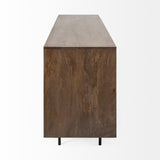 Mercana Grace 70Wx18.5Lx31.25H Two-Tone Brown Solid Wood 6 Drawer Sideboard