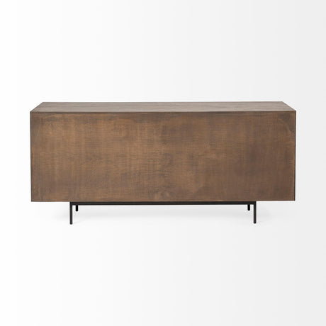 Mercana Grace 70Wx18.5Lx31.25H Two-Tone Brown Solid Wood 6 Drawer Sideboard