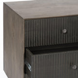 Mercana Grace 70Wx18.5Lx31.25H Two-Tone Brown Solid Wood 6 Drawer Sideboard