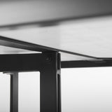 Mercana Tanner I 71L x 35W Rectangular White Marble W/ Metal Base Dining Table