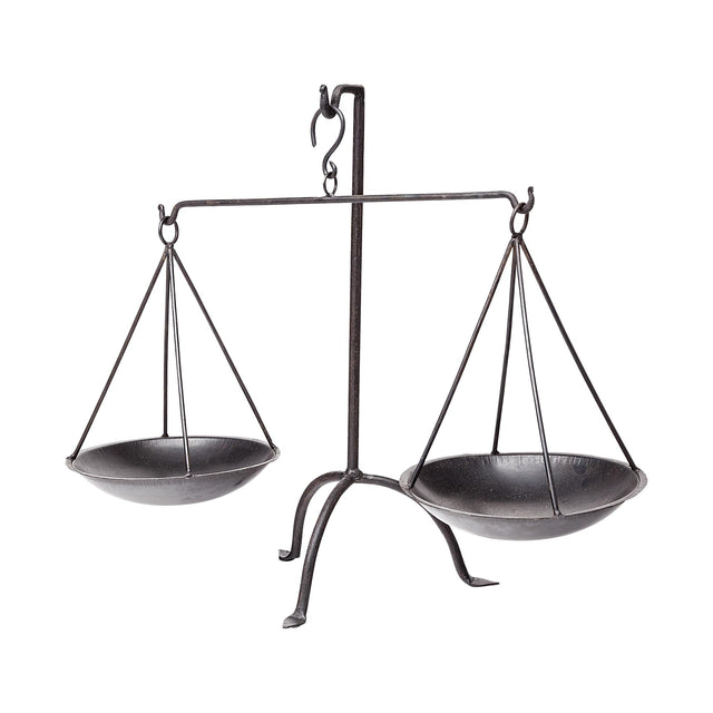 Mercana Adilah 16L x 10W Black Metal Vintage Inspired Weighing Scale