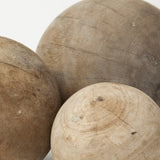 Mercana Carrick (Set of 3) Natural Wood Decorative Spheres