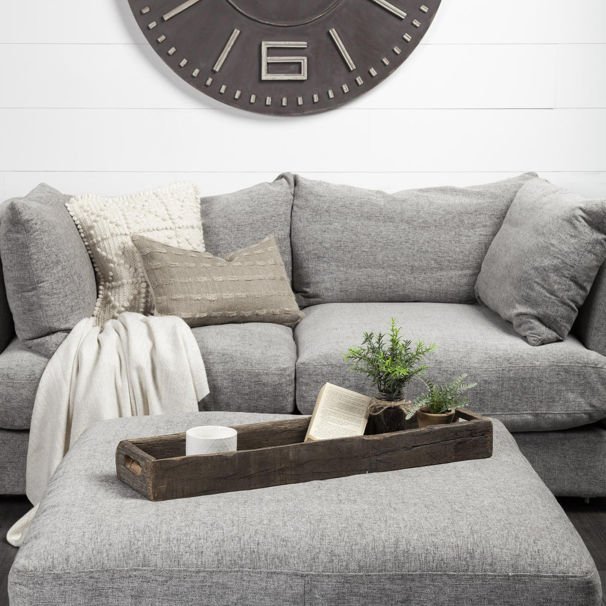 Mercana Vernon (Medium) 30L x 7W Brown Reclaimed Wood Tray