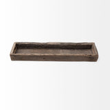 Mercana Vernon (Medium) 30L x 7W Brown Reclaimed Wood Tray