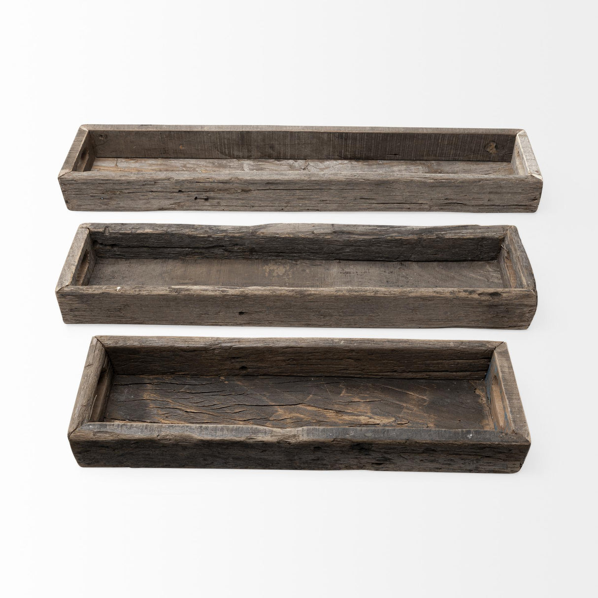 Mercana Vernon (Medium) 30L x 7W Brown Reclaimed Wood Tray