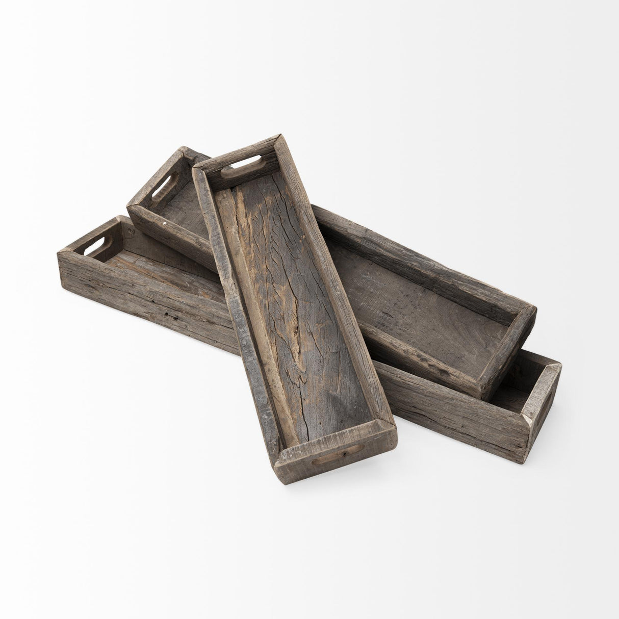 Mercana Vernon (Medium) 30L x 7W Brown Reclaimed Wood Tray