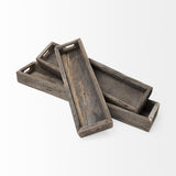 Mercana Vernon (Medium) 30L x 7W Brown Reclaimed Wood Tray