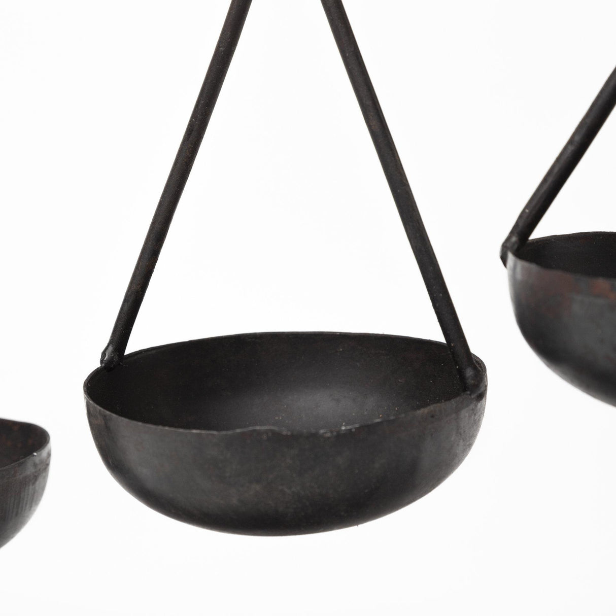 Mercana Enos 19L x 3W Black Metal 4 Bowl Ancient Spice Market Decorative Display