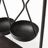 Mercana Enos 19L x 3W Black Metal 4 Bowl Ancient Spice Market Decorative Display