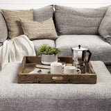 Mercana Carson (Small) 24L x 24W Brown Reclaimed Wood Tray