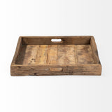 Mercana Carson (Small) 24L x 24W Brown Reclaimed Wood Tray