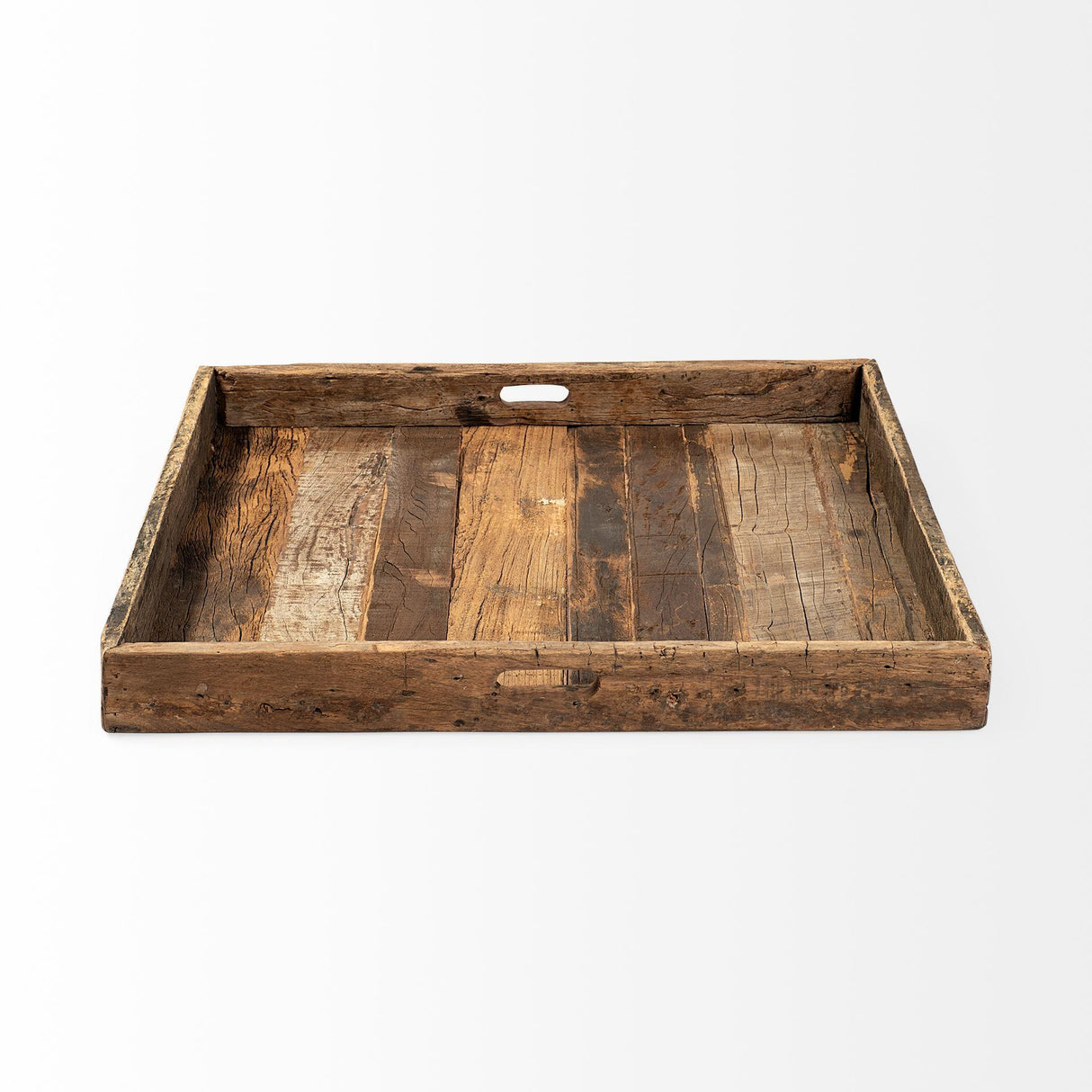 Mercana Carson (Large) 30L x 30W Brown Reclaimed Wood Tray