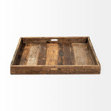 Mercana Carson (Large) 30L x 30W Brown Reclaimed Wood Tray
