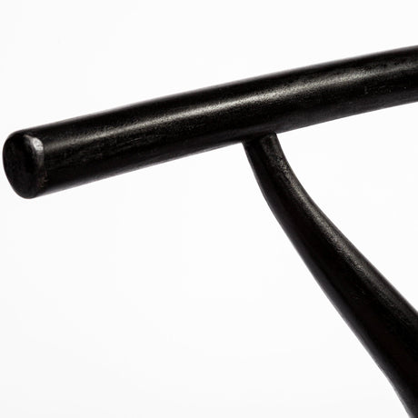 Mercana Trixie I Black Wooden Base Linen Seat Dining Chair