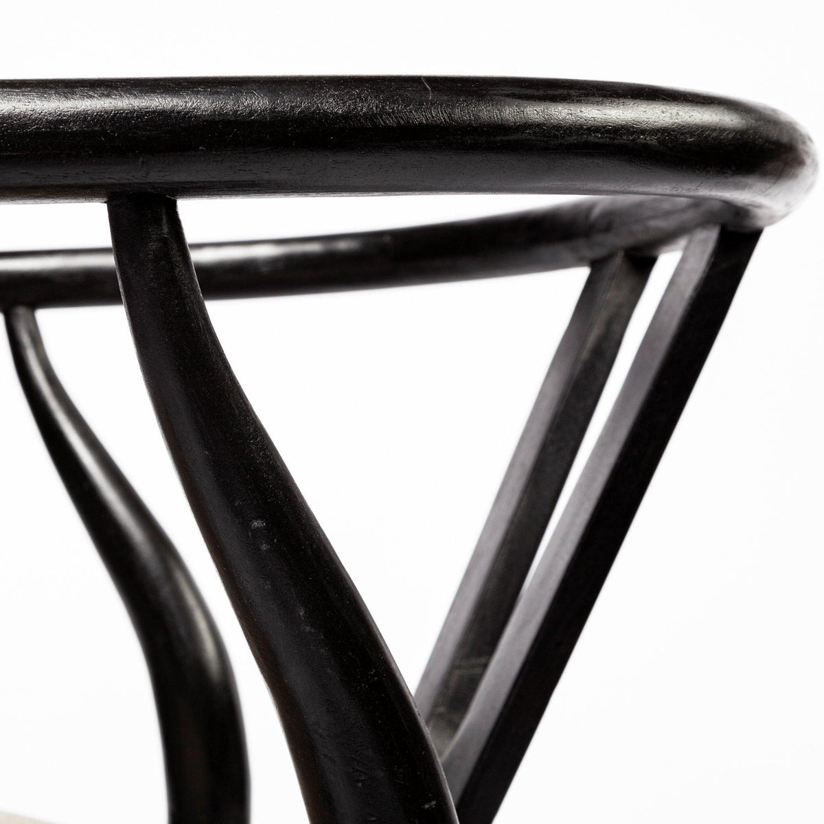 Mercana Trixie I Black Wooden Base Linen Seat Dining Chair