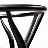 Mercana Trixie I Black Wooden Base Linen Seat Dining Chair