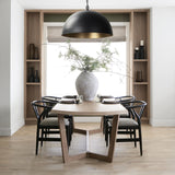 Mercana Trixie I Black Wooden Base Linen Seat Dining Chair