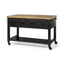 Mercana Columbia 62L x 28W x 36H Black Wooden Kitchen Island