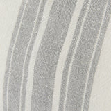Mercana Patrice 22 x 22 Cream With Gray Stripes Decorative Pillow Cover