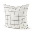 Mercana Suzanne 22 x 22 White/Black Square Pattern Decorative Pillow Cover