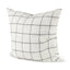 Mercana Suzanne 22 x 22 White/Black Square Pattern Decorative Pillow Cover