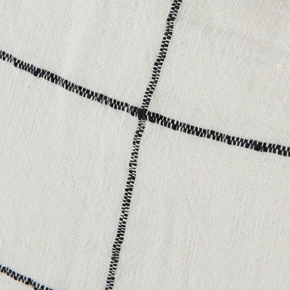 Mercana Suzanne 22 x 22 White/Black Square Pattern Decorative Pillow Cover