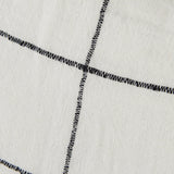 Mercana Suzanne 22 x 22 White/Black Square Pattern Decorative Pillow Cover