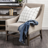 Mercana Suzanne 22 x 22 White/Black Square Pattern Decorative Pillow Cover