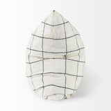 Mercana Suzanne 22 x 22 White/Black Square Pattern Decorative Pillow Cover