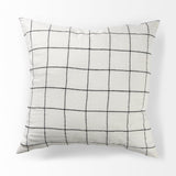Mercana Suzanne 22 x 22 White/Black Square Pattern Decorative Pillow Cover