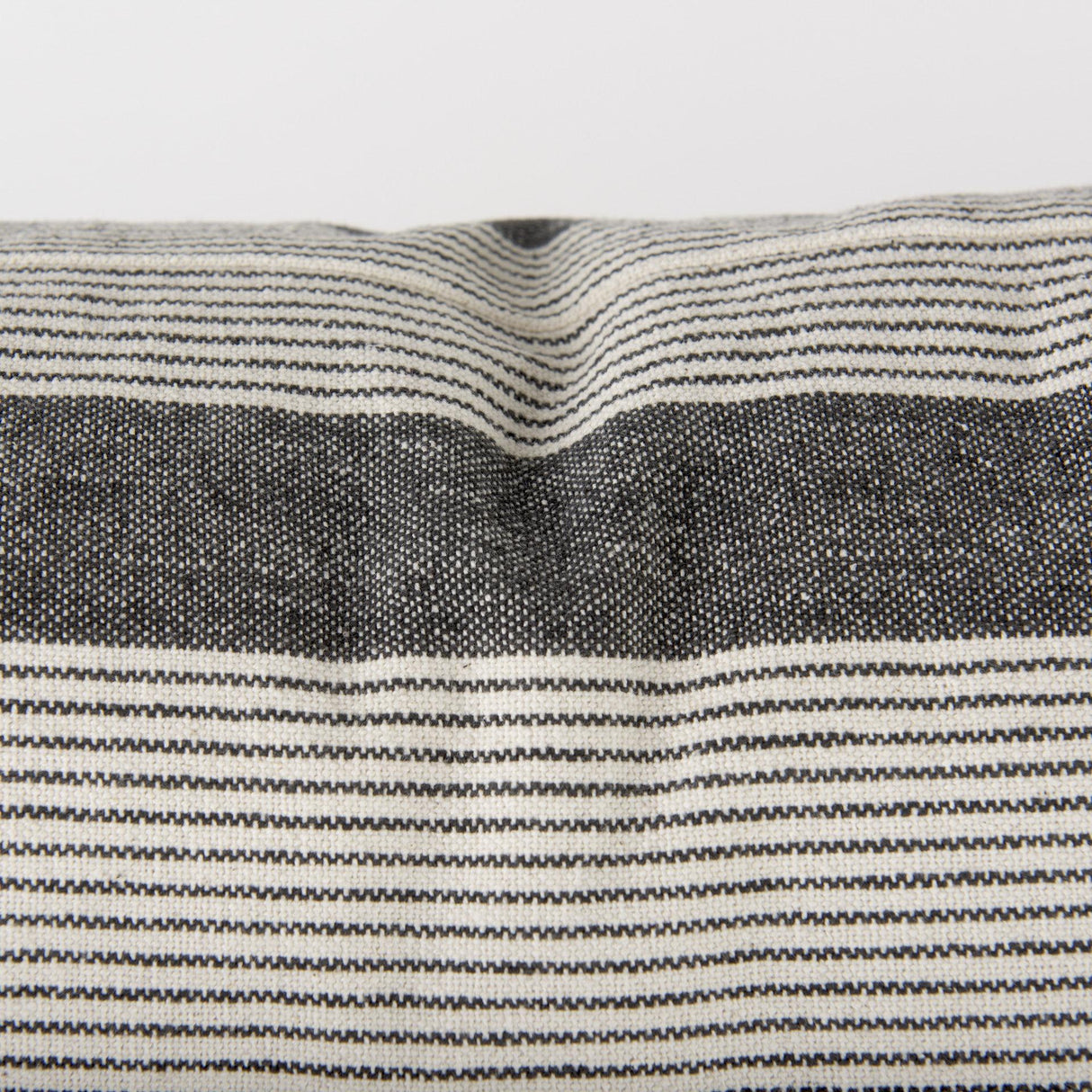 Mercana Nancy 14 x 26 Beige With Black Stripe Detail Decorative Pillow Cover